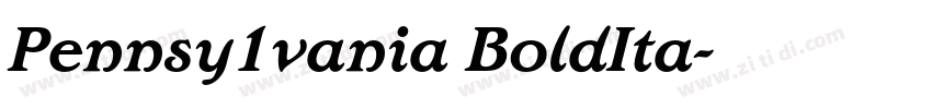 Pennsy1vania BoldIta字体转换